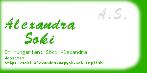 alexandra soki business card